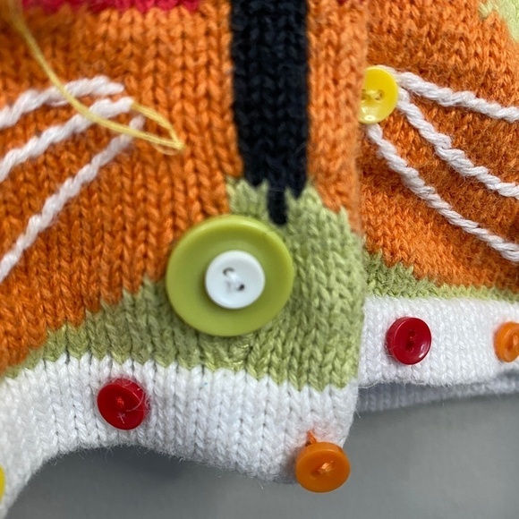 Susan‎ Bristol VINTAGE Women's Green Butterfly Ramie Knit Button Cardigan Small - Picture 5 of 16